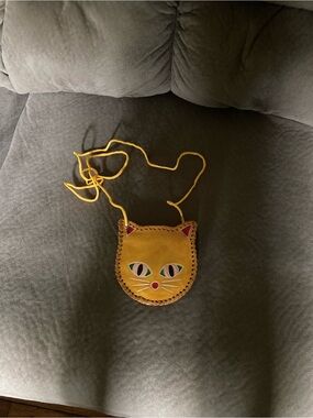 Unbranded Yellow Cat Face Crossbody Bag for Women